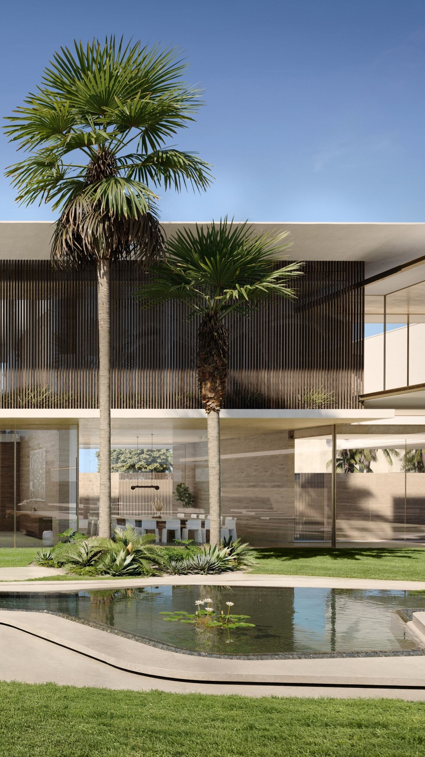 Villa A — palms
